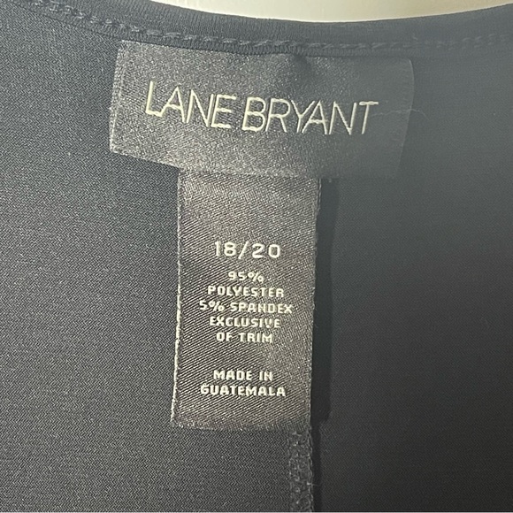 Lane Bryant Faux Wrap Short Sleeve Dress Slinky V-Neck Pullover Cap Sleeve sz 18 - Picture 6 of 11